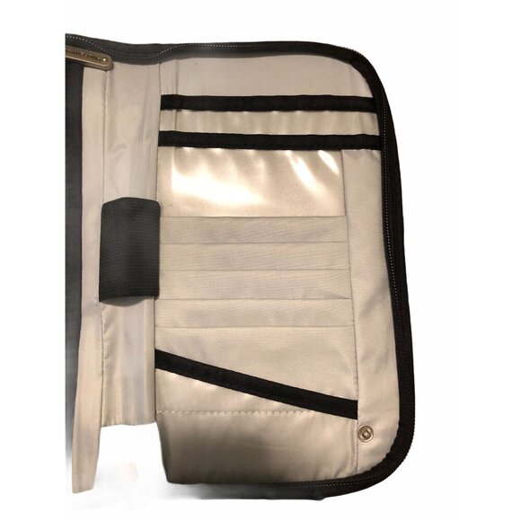 Travelon Womens Black Zip Travel Organizer Wallet With Card Slots & Mesh Pockets - Picture 4 of 5